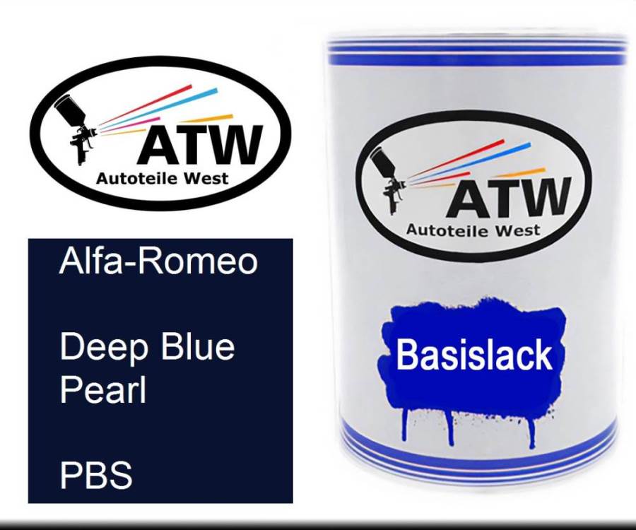 Alfa-Romeo, Deep Blue Pearl, PBS: 500ml Lackdose, von ATW Autoteile West.